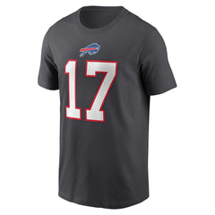 Josh Allen Buffalo Bills Player Name & Number T-Shirt - Anthracite T-shirts