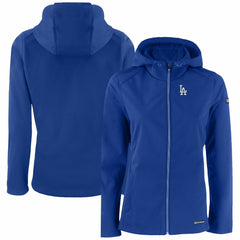 Los Angeles Dodgers Cutter & Buck Women's Evoke Eco Softshell Recycled Full-Zip Jacket - Royal Jackets