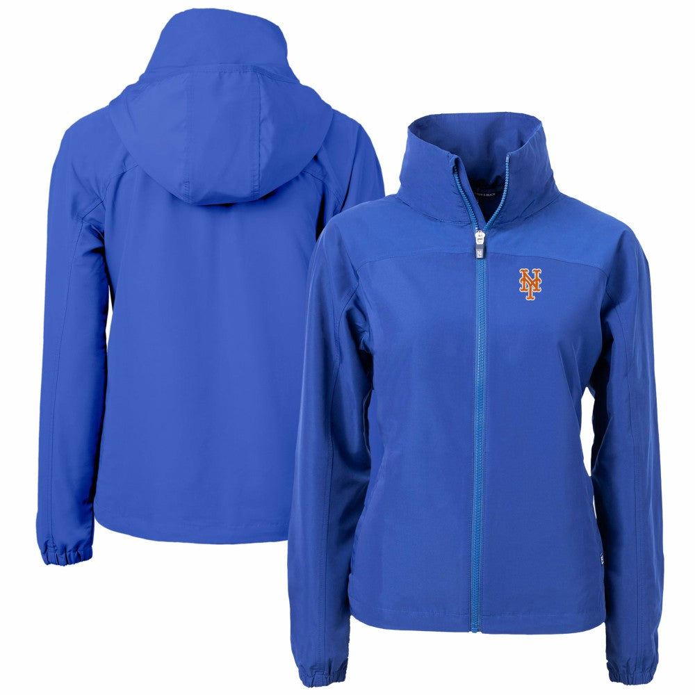 New York Mets Cutter & Buck Women's Charter Eco Recycled Full-Zip Jacket - Blue Jackets