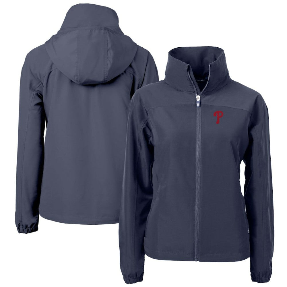 Philadelphia Phillies Cutter & Buck Women's Charter Eco Recycled Full-Zip Jacket - Navy Jackets