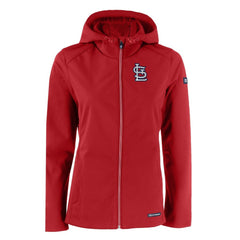 St. Louis Cardinals Cutter & Buck Women's Evoke Eco Softshell Recycled Full-Zip Jacket - Red Jackets