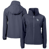 Tampa Bay Rays Cutter & Buck Women's Charter Eco Recycled Full-Zip Jacket - Navy Jackets
