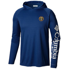 Denver Nuggets Terminal Tackle Long Sleeve Hoodie T-Shirt Navy - Columbia