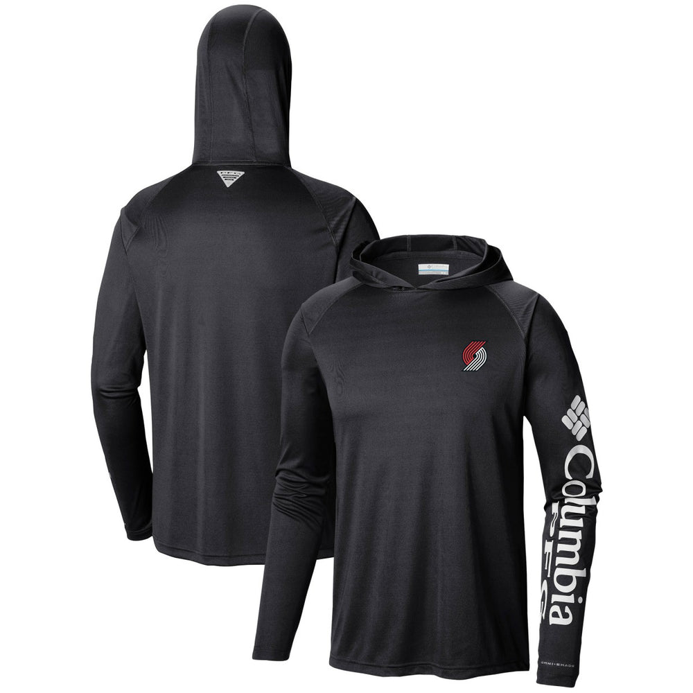 Portland Trail Blazers Terminal Tackle Long Sleeve Hoodie T-Shirt Black - Columbia