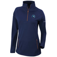 Minnesota Timberwolves Women's Omni-Wick Outward Nine Quarter-Zip Pullover Top Navy - Columbia