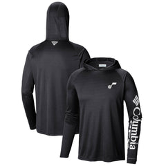 Utah Jazz Terminal Tackle Long Sleeve Hoodie T-Shirt Black - Columbia