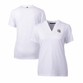 Los Angeles Chargers Cutter & Buck Women's Helmet Logo DryTec Forge Stretch V-Neck Blade Top - White Tops