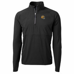 Green Bay Packers Cutter & Buck Helmet Adapt Eco Knit Hybrid Recycled Quarter-Zip Pullover Top - Black Pullover