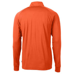 Cincinnati Bengals Cutter & Buck Helmet Adapt Eco Knit Stretch Recycled Quarter-Zip Pullover Top - Orange Pullover