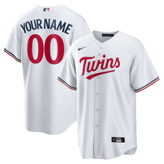 Minnesota Twins Nike Home Replica Custom Jersey - White Jerseys