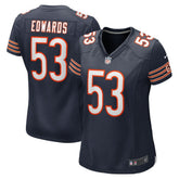 TJ Edwards Chicago Bears Women's Game Player Jersey - Navy Jerseys