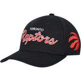 Toronto Raptors MVP Team Script 2.0 Stretch Snapback Hat Black - Mitchell & Ness