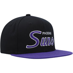 Phoenix Suns Hardwood Classics MVP Team Script 2.0 Snapback Hat Black - Mitchell & Ness