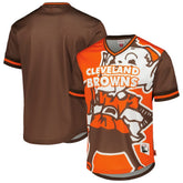 Cleveland Browns Jumbotron 3.0 Mesh V-Neck T-Shirt - Orange T-shirts