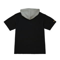 Las Vegas Raiders Postgame Short Sleeve Hoodie - Black Hoodies