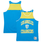 Los Angeles Chargers Gridiron Classics Heritage Colorblock Tank Top - Powder Blue/Gold Tops