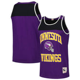 Minnesota Vikings Heritage Colorblock Tank Top - Purple/Black Tops