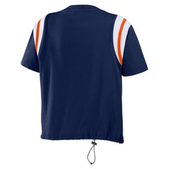 Houston Astros WEAR by Erin Andrews Women's Cinched Colorblock T-Shirt - Navy T-shirts