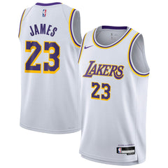 LeBron James Los Angeles Lakers Youth Swingman Jersey Association Edition White - Nike
