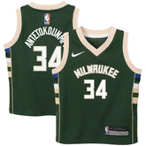 Giannis Antetokounmpo Milwaukee Bucks Preschool Swingman Player Jersey Icon Edition Hunter Green - Nike