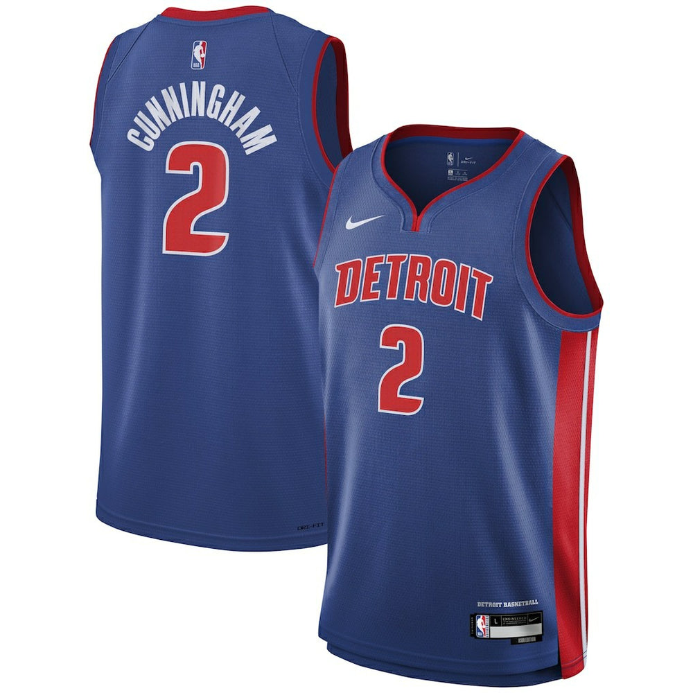 Cade Cunningham Detroit Pistons Youth Swingman Jersey Icon Editi- Blue - Nike