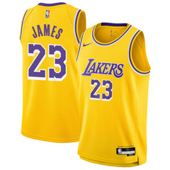 LeBron James Los Angeles Lakers Youth Swingman Jersey Icon Edition Gold - Nike
