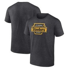 Pittsburgh Steelers Hometown Collection Hot Route T-Shirt - Charcoal T-shirts