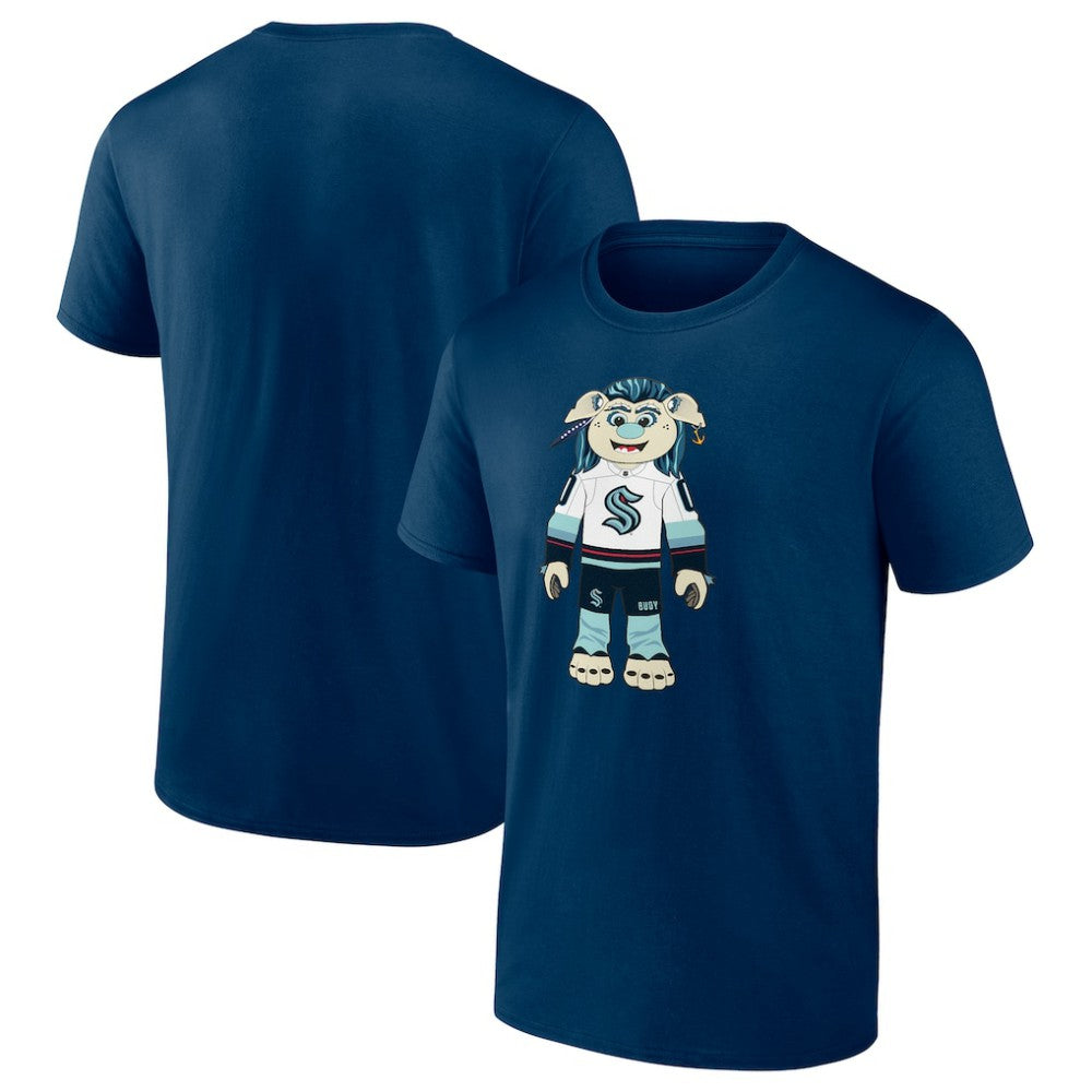 Seattle Kraken Mascot Buoy T-Shirt - Deep Sea Blue | US 200061632