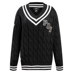Philadelphia Eagles Pro Standard Women's Prep V-Neck Pullover Sweater - Black Pullover