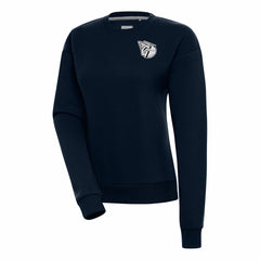 Cleveland Guardians Antigua Women's Brushed Metallic Victory Pullover Sweatshirt - Navy Pullover