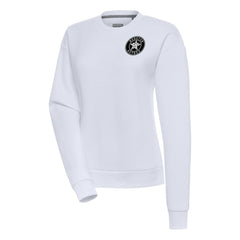 Houston Astros Antigua Women's Brushed Metallic Victory Pullover Sweatshirt - White Pullover