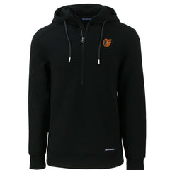 Baltimore Orioles Cutter & Buck Roam Eco Half-Zip Recycled Pullover Hoodie - Black Hoodies