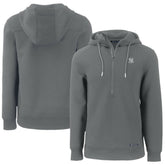 New York Yankees Cutter & Buck Roam Eco Half-Zip Recycled Pullover Hoodie - Gray Hoodies