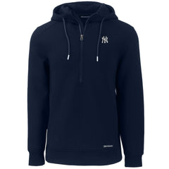New York Yankees Cutter & Buck Roam Eco Half-Zip Recycled Pullover Hoodie - Navy Hoodies