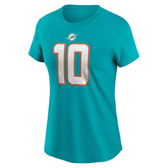 Tyreek Hill Miami Dolphins Women's Player Name & Number T-Shirt - Aqua T-shirts