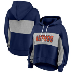 Houston Astros Profile Women's Plus Size Pullover Hoodie - Navy Hoodies