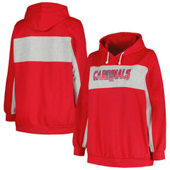 St. Louis Cardinals Profile Women's Plus Size Pullover Hoodie - Red Hoodies