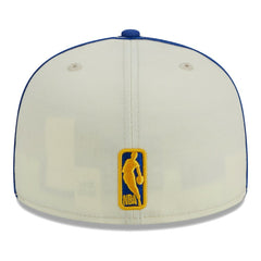 Golden State Warriors Piping 2-Tone 59FIFTY Fitted Hat Cream/Royal - New Era