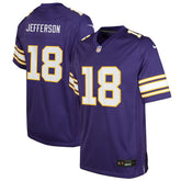 Justin Jefferson Minnesota Vikings Youth Game Jersey - Purple Jerseys