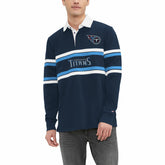Tennessee Titans Tommy Hilfiger Cory Varsity Rugby Long Sleeve T-Shirt - Navy T-shirts