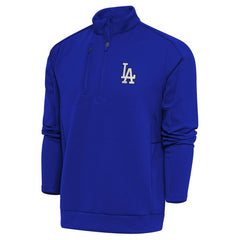 Los Angeles Dodgers Antigua Metallic Generation Quarter-Zip Pullover Top - Royal Pullover