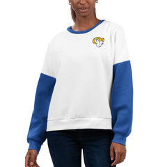 Los Angeles Rams G-III 4Her by Carl Banks Women's A-Game Pullover Sweatshirt - White Pullover