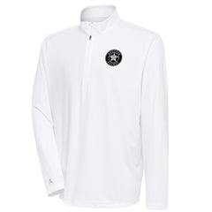 Houston Astros Antigua Metallic Tribute Quarter-Zip Top - White Tops