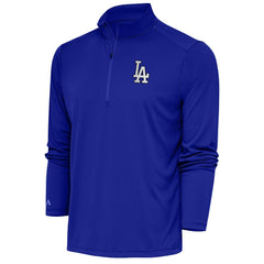 Los Angeles Dodgers Antigua Metallic Tribute Quarter-Zip Top - Royal Tops