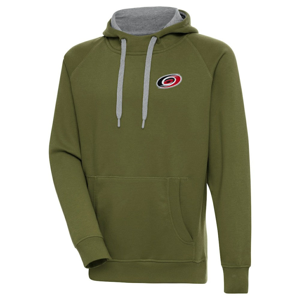 Carolina Hurricanes Antigua Victory Pullover Hoodie - Olive | US 200069202