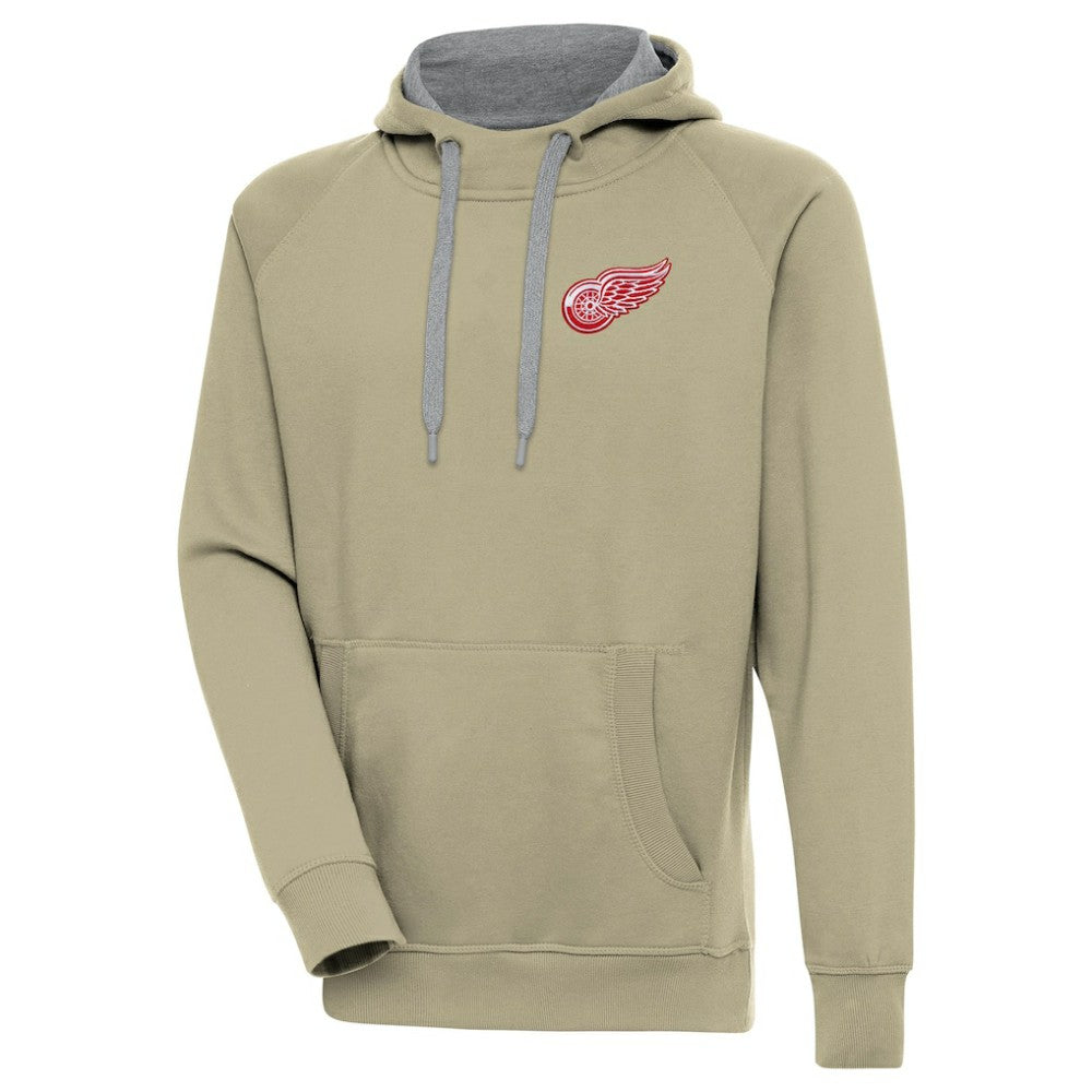 Detroit Red Wings Antigua Victory Pullover Hoodie - Khaki | US 200069221
