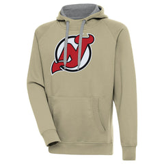 New Jersey Devils Antigua Victory Pullover Hoodie - Khaki | US 200069245