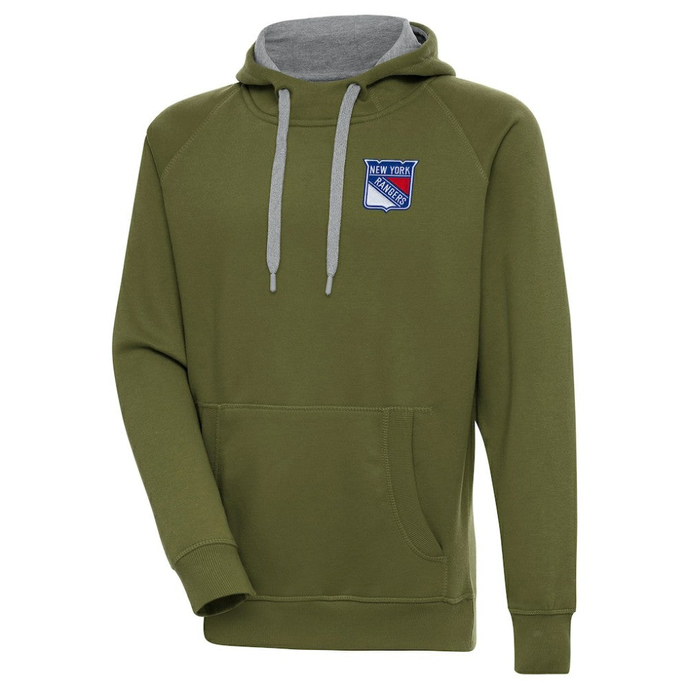 New York Rangers Antigua Victory Pullover Hoodie - Olive | US 200069256