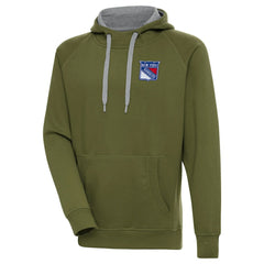 New York Rangers Antigua Victory Pullover Hoodie - Olive | US 200069256