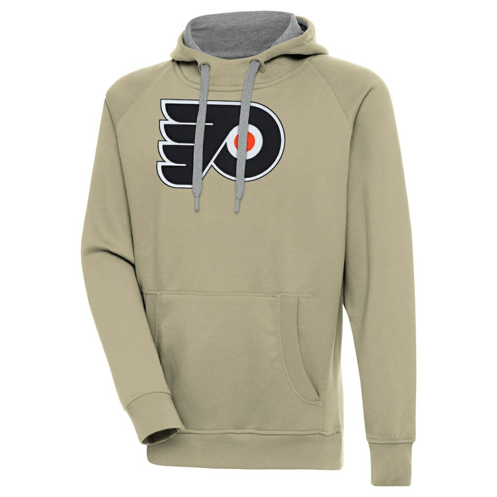 Philadelphia Flyers Antigua Victory Pullover Hoodie - Khaki | US 200069261